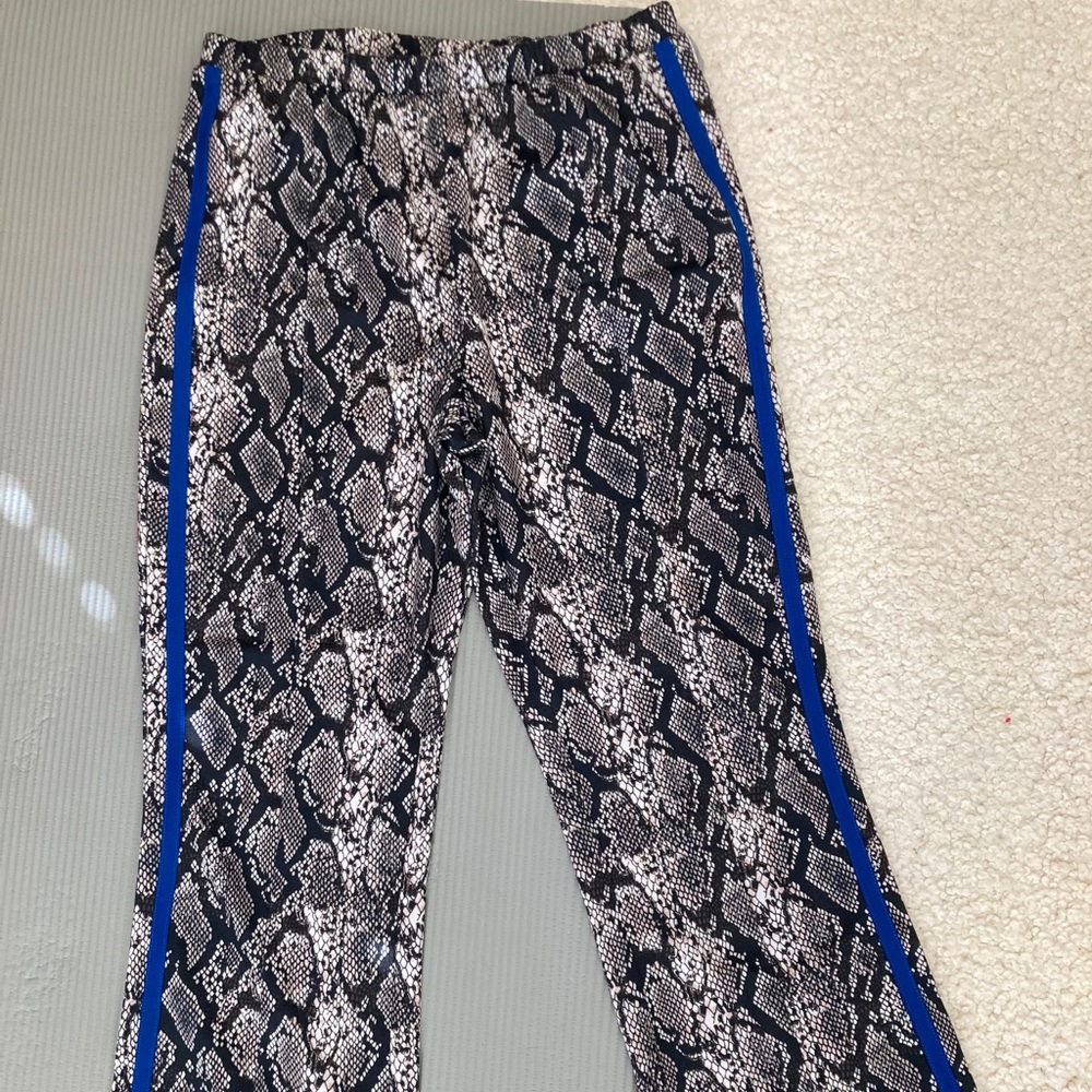 Snake print flowy pants
